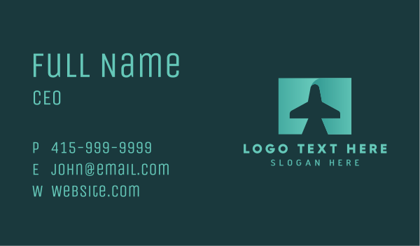 Logistics Cargo Plane Business Card Design Image Preview