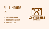 Brown Mail Hourglass  Business Card Image Preview