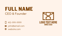 Brown Mail Hourglass  Business Card Image Preview