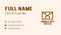 Brown Mail Hourglass  Business Card Image Preview