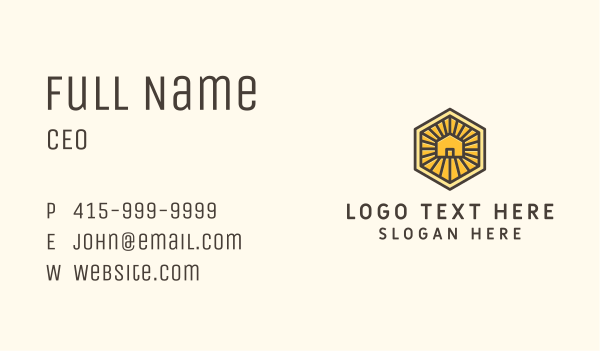 Sun Home Roofing Business Card Design Image Preview