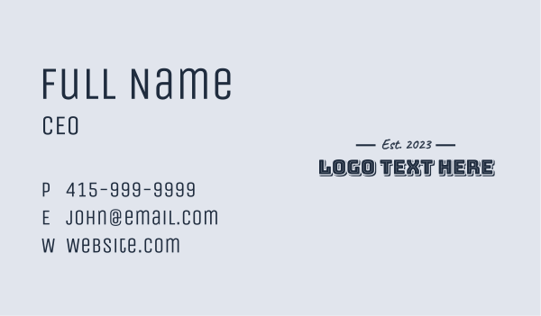 Fancy Style Wordmark Business Card Design Image Preview