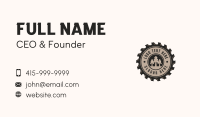 Saw Blade Lumberjack Business Card Design