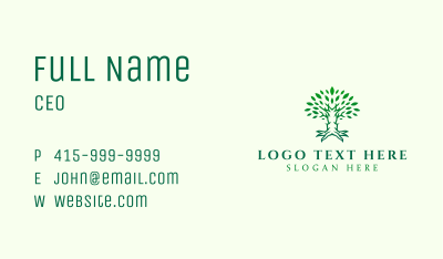 Organic Tree Agriculture Business Card Image Preview