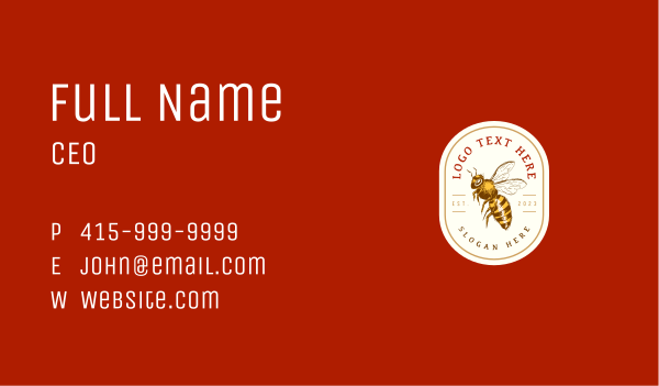Honey Bee Mead Business Card Design Image Preview