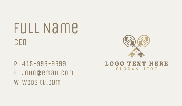 Secure House Key Business Card Design Image Preview