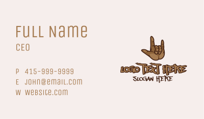 Hiphop Hand Symbol Business Card Image Preview