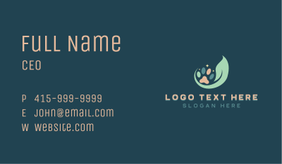 Eco Pet Grooming Business Card Image Preview