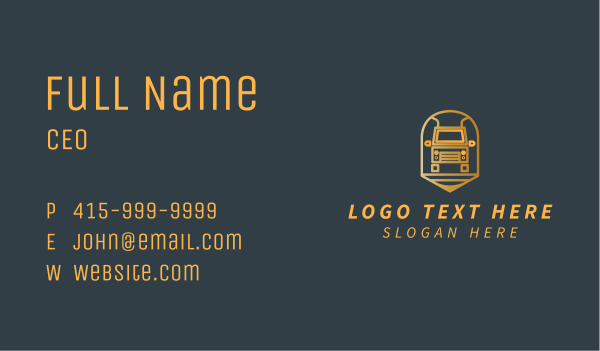 Express Truck Delivery Business Card Design Image Preview