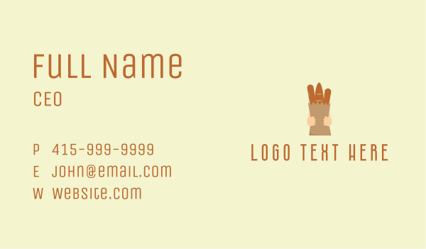 Baguette Bread Shop  Business Card Design Image Preview