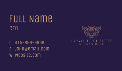 Elegant Griffin Heraldry Business Card Image Preview