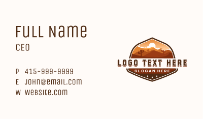 Western Desert Dunes Business Card Image Preview