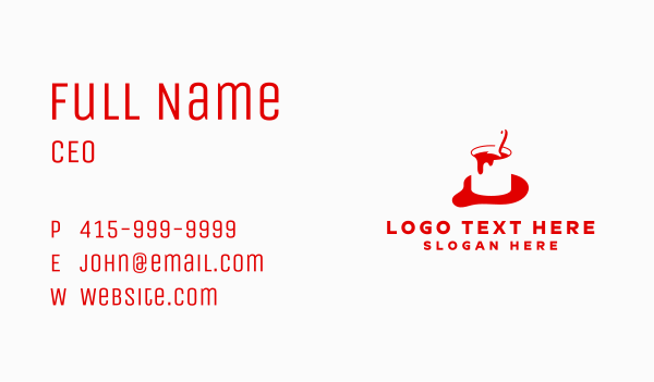 Paint Brush Bucket Business Card Design Image Preview