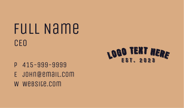  Rustic Vintage Wordmark Business Card Design Image Preview