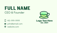 Tea Cup Leaf  Business Card Image Preview