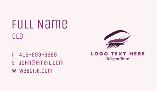 Woman Beauty Eyelash Business Card Design Image Preview