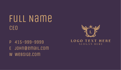 Royal Phoenix Crest Business Card Image Preview