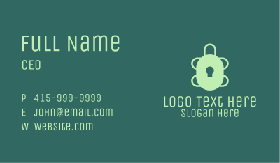 Turtle Security Lock  Business Card Image Preview