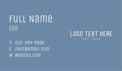 Business Corporate Wordmark Business Card Image Preview