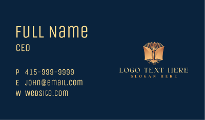 Elegant Tree Book Business Card Image Preview