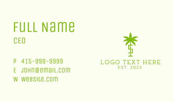 Palm Tree Letter S  Business Card Design Image Preview