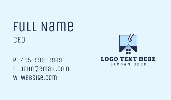 House Electricity Energy Business Card Design Image Preview