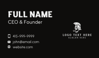 Mohawk Rockstar Skull Business Card Design