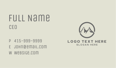 Abstract Mountain Circle Business Card Image Preview