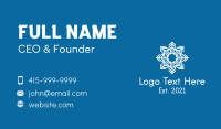 Snowflake Pattern Outline  Business Card Design