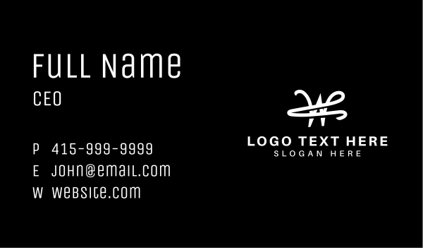 Clothing Brand Letter W Business Card Design Image Preview