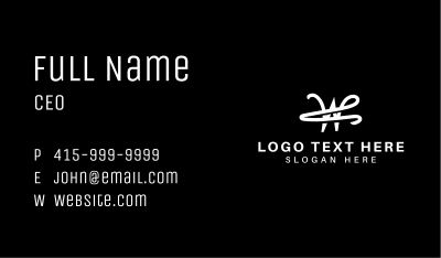 Clothing Brand Letter W Business Card Image Preview