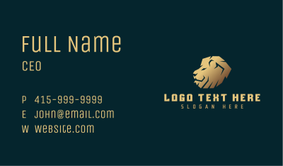 Wild Lion Safari Business Card Image Preview