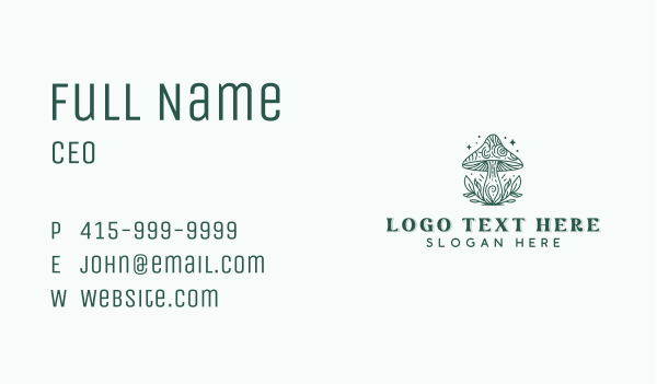 Organic Mushroom Garden Business Card Design Image Preview