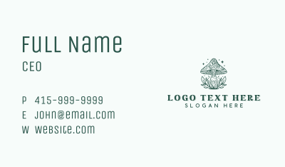 Organic Mushroom Garden Business Card Image Preview