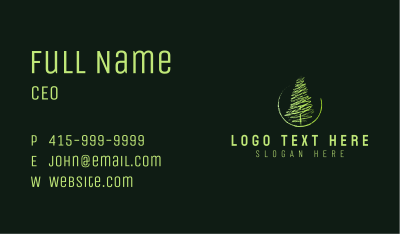 Pine Tree Painting Business Card Image Preview