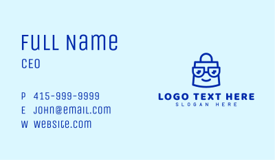 Nerd Shopping Bag Business Card Image Preview