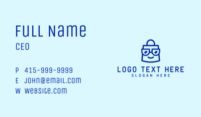 Nerd Shopping Bag Business Card Image Preview