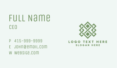 Handwoven Craft Textile Business Card Image Preview