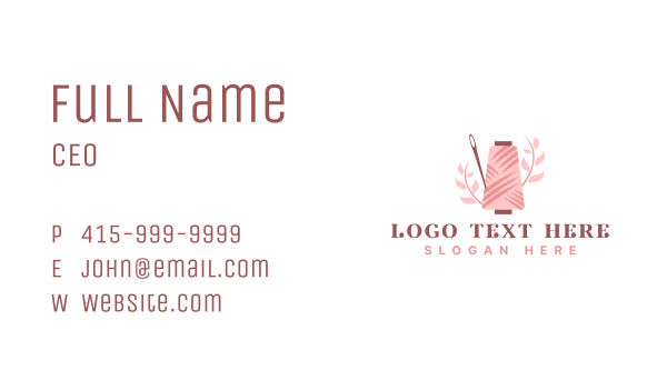 Sewing Needle Plant Business Card Design Image Preview