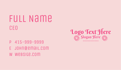 Swirly Pastry Shop Wordmark Business Card Image Preview