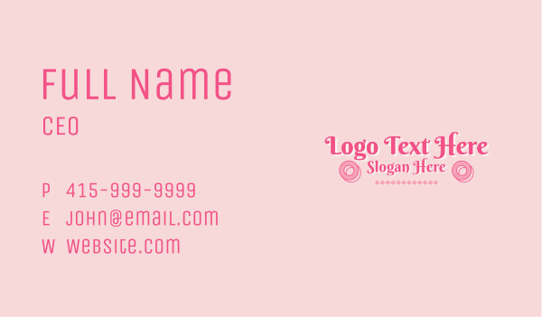 Swirly Pastry Shop Wordmark Business Card Design Image Preview