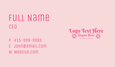 Swirly Pastry Shop Wordmark Business Card Image Preview