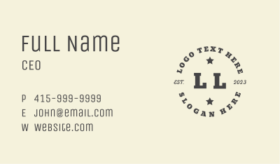 Classic League Lettermark Business Card Image Preview