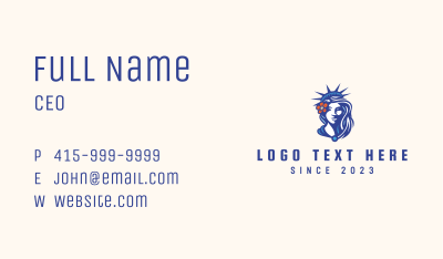 Statue of Liberty Mascot Business Card Image Preview