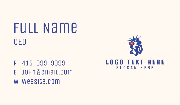 Statue of Liberty Mascot Business Card Design Image Preview