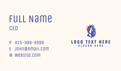 Statue of Liberty Mascot Business Card Image Preview
