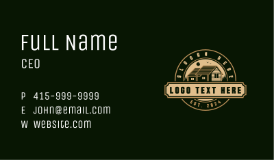 Cabin Roofing Property Business Card Image Preview