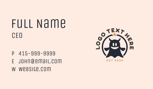 Halloween Ghost Haunted Business Card Design Image Preview