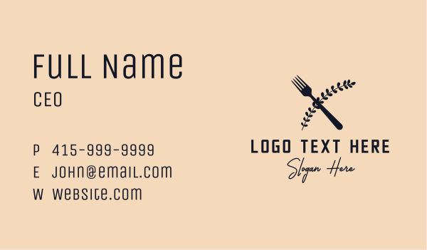 Vegan Restaurant Wordmark Business Card Design Image Preview