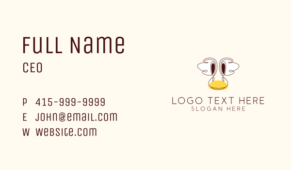 Childish Duck Head  Business Card Design Image Preview
